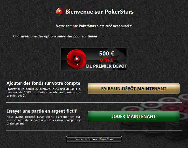 Bonus premier depot pokerstars.fr