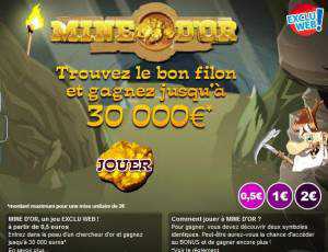 jeu de grattage mine d'or de la FDJ