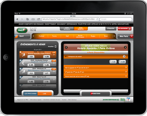 PMU ipad paris sportifs