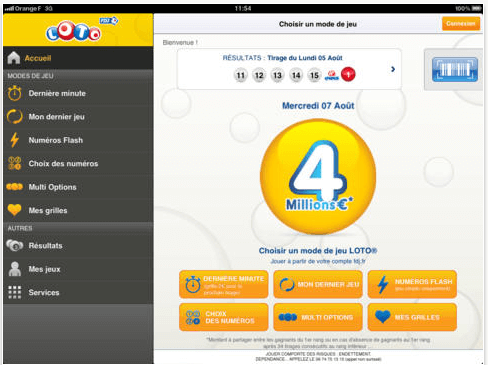 Application Fdj Loto Euromillions Jeux Illiko Sur Votre