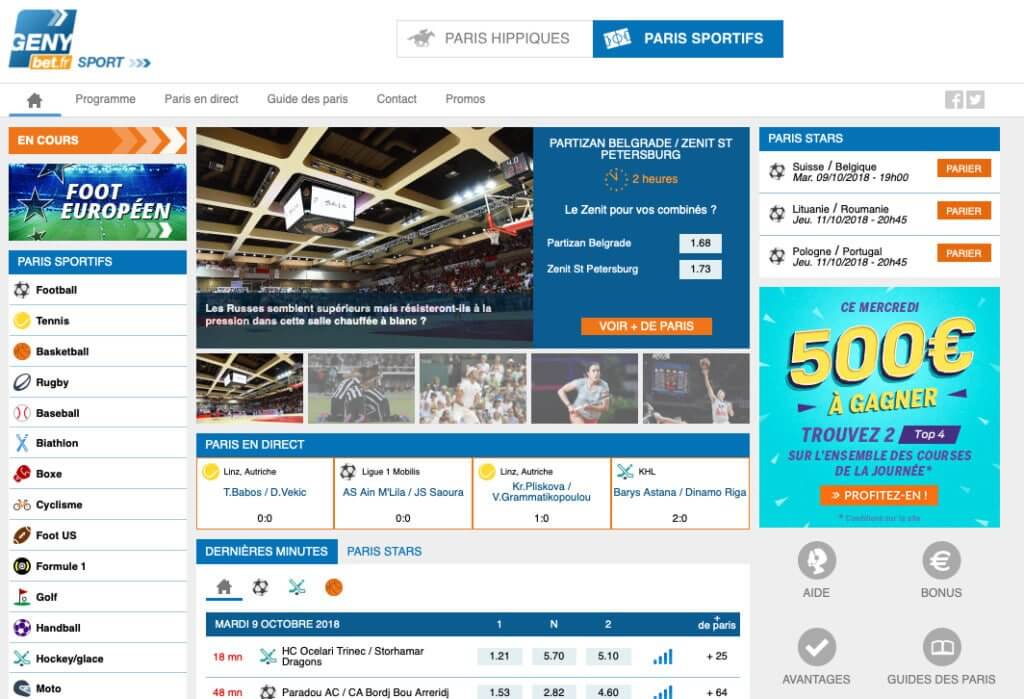 Genybet meilleurs sites de paris sportifs