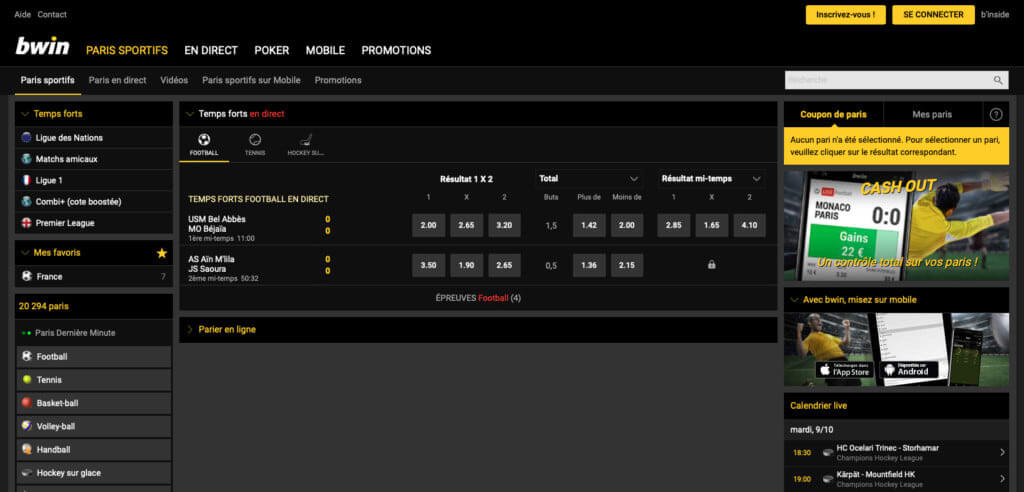 Bwin meilleurs sites de paris sportifs