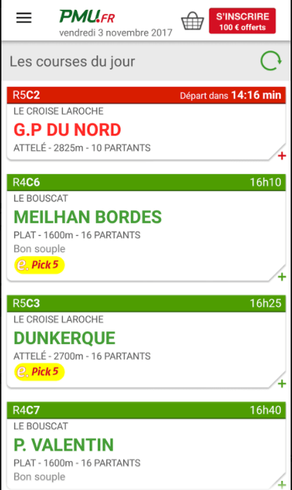 pmu courses à venir