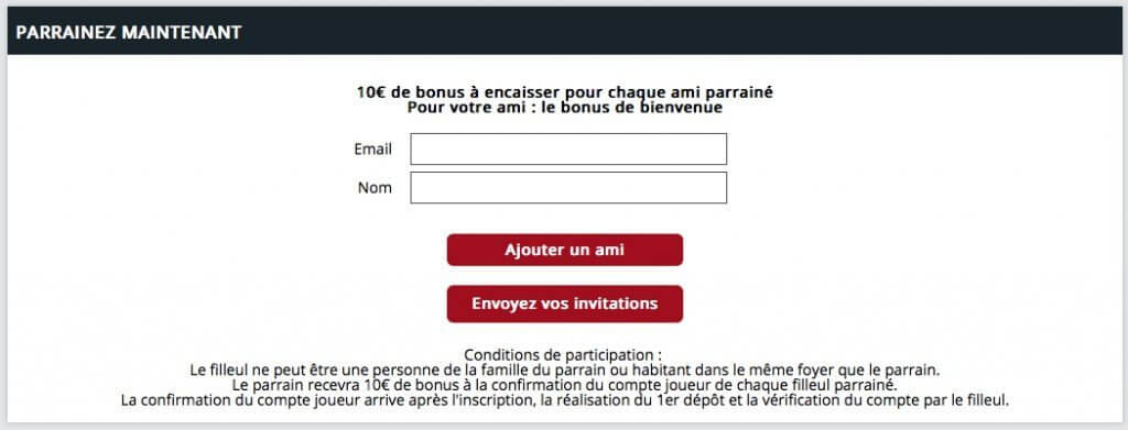 parrainage ZEbet Programme de parrainage ZEbet