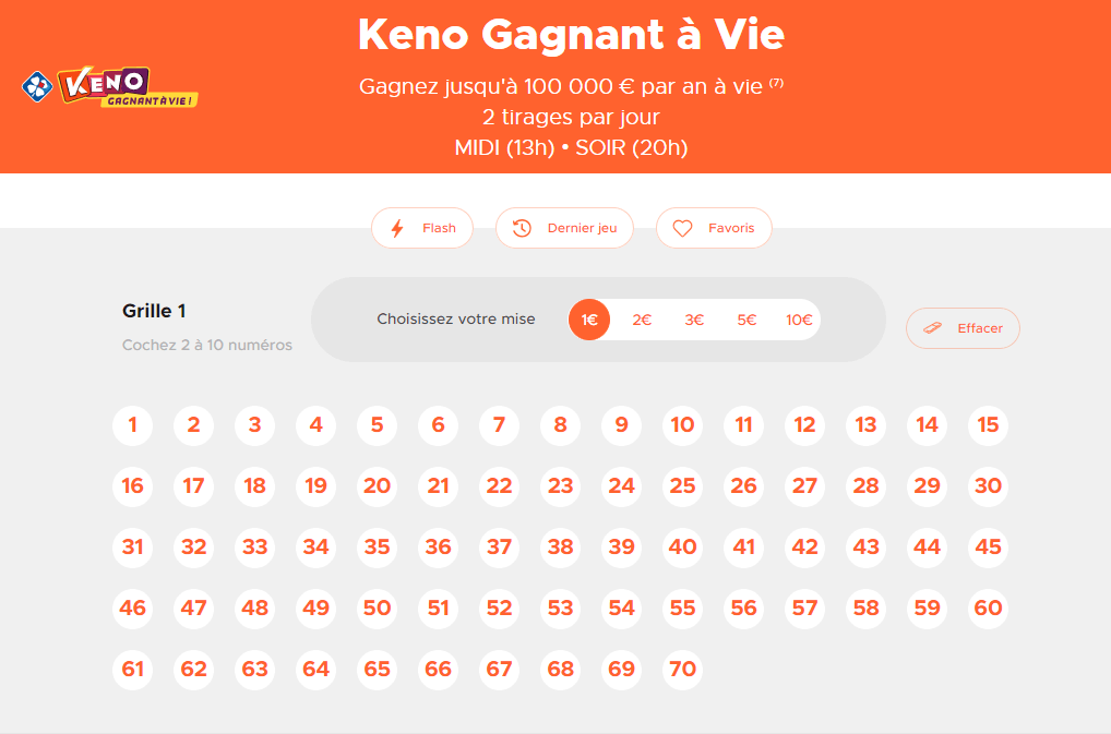 keno en ligne