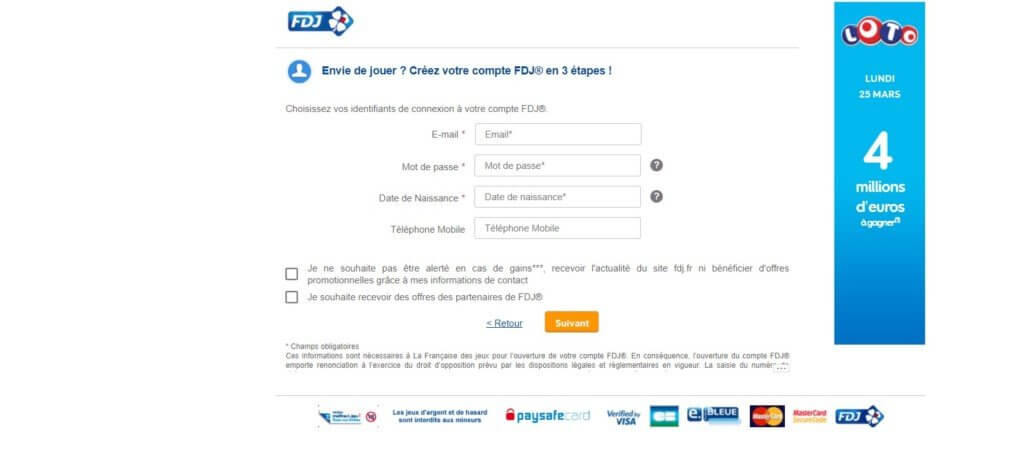 Ouvrir un compte chez la FDJ