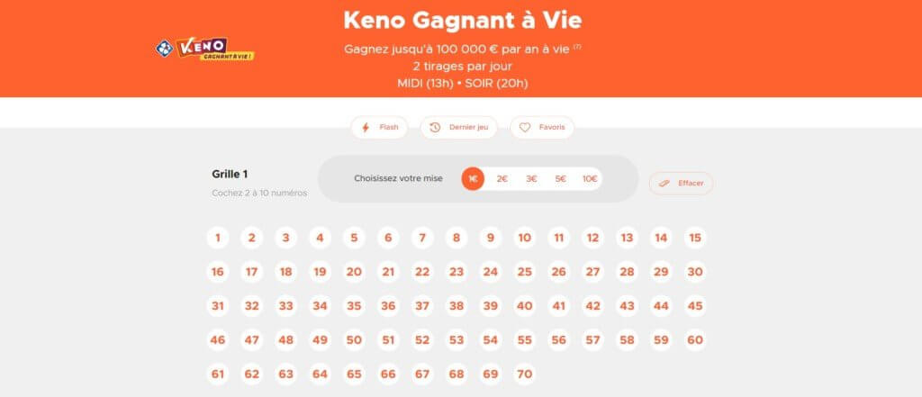 keno en ligne