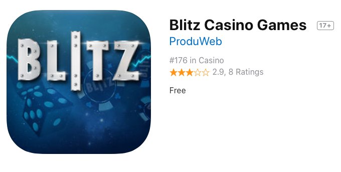 Application mobile Blitz casino