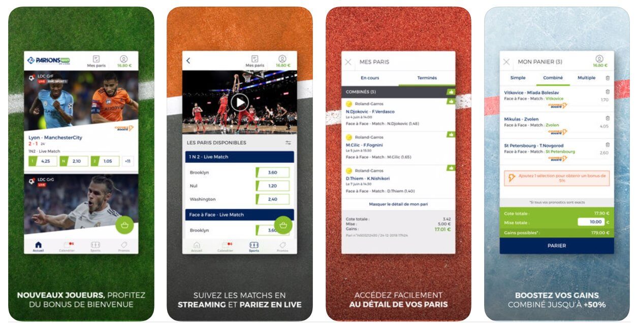 Application iOS et Android Parions Sport