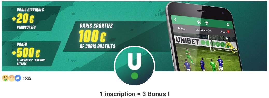 Offre de bienvenue d'Unibet