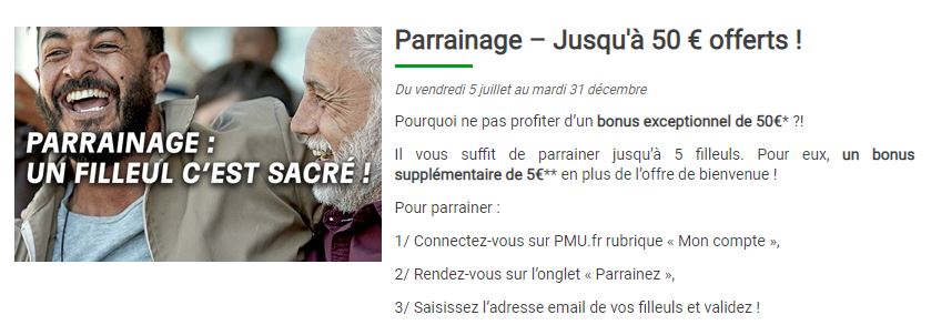 parrainage pmu