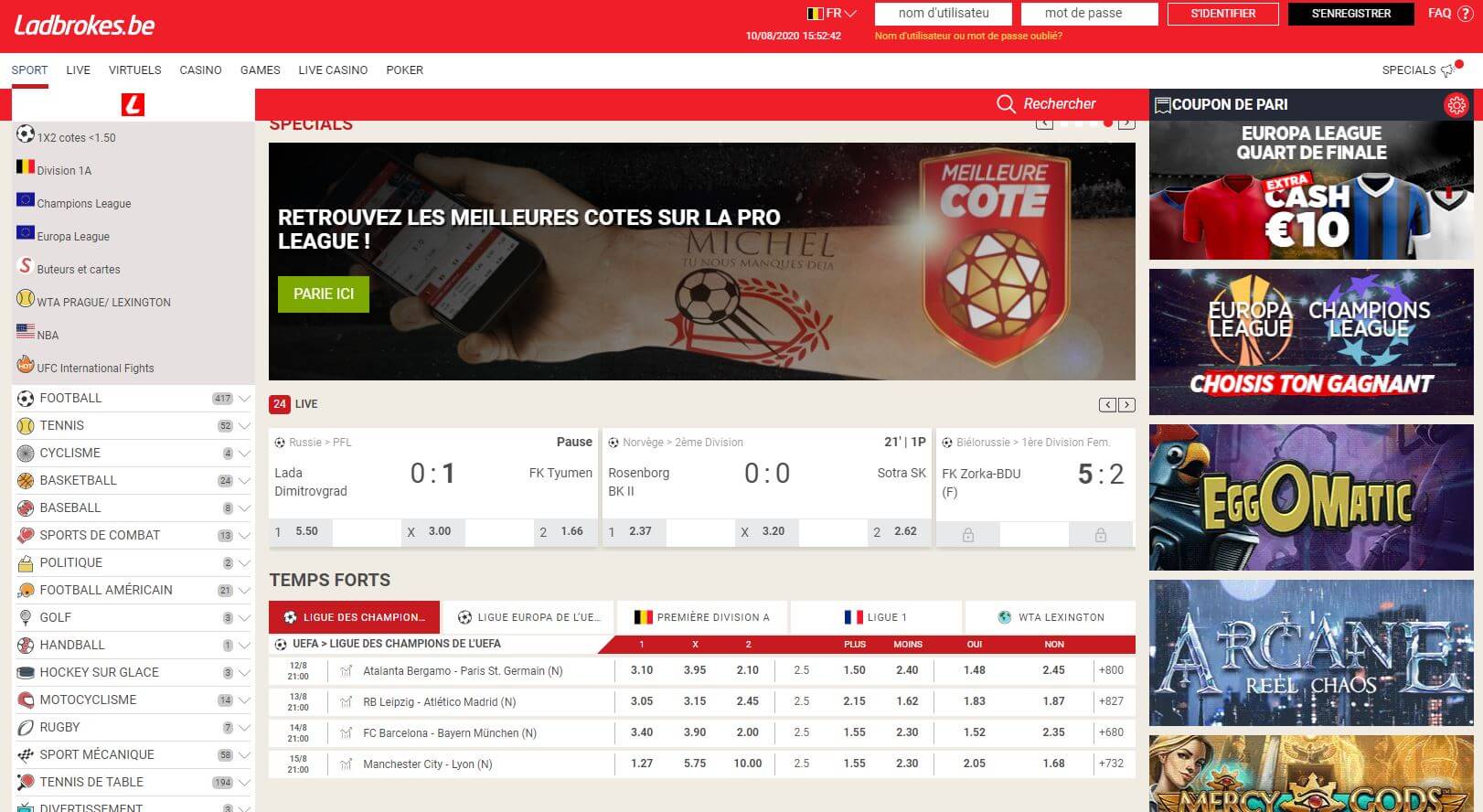 ladbrokes sport belgique ladbrokes paris sportifs