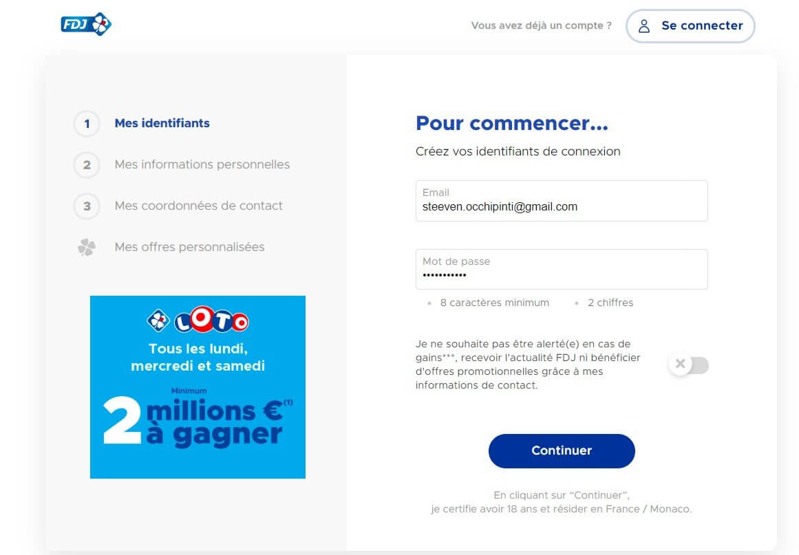 Jouer à Quitte ou Double FDJ
