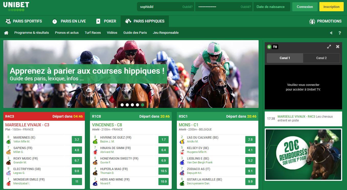 unibet prix amérique
