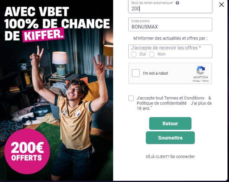code promo vbet
