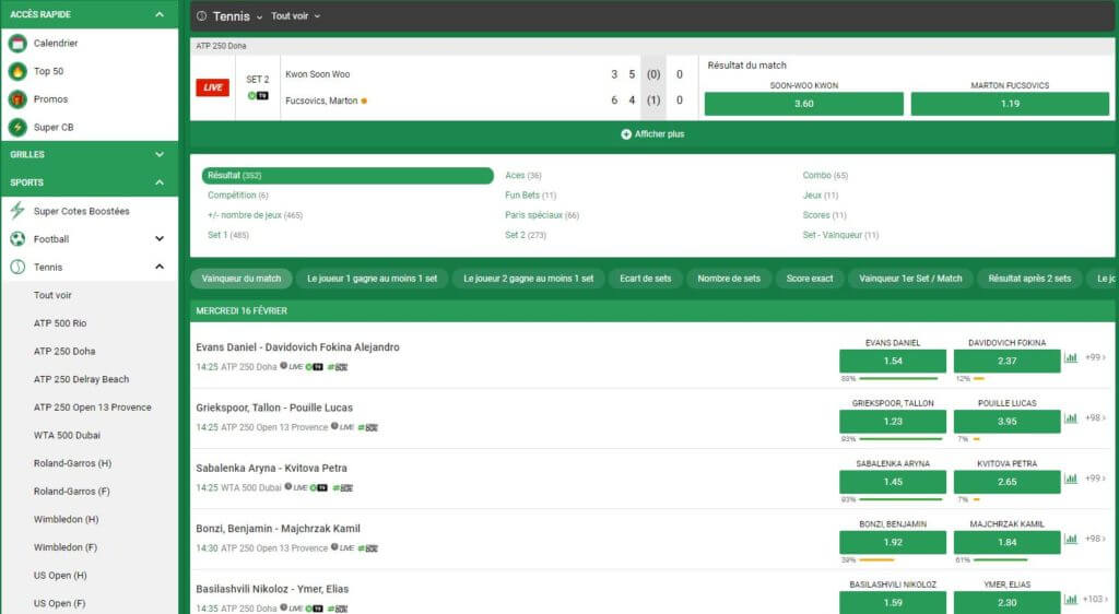 unibet tennis