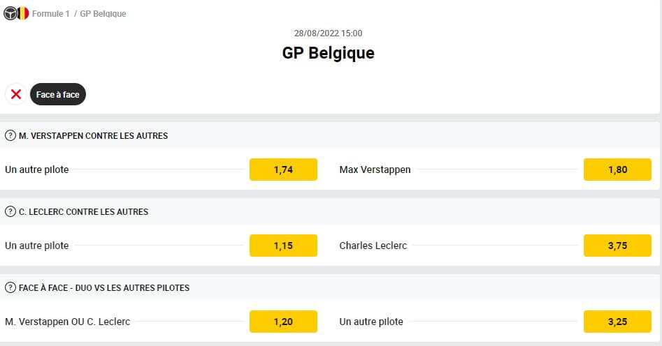 betclic paris formule 1