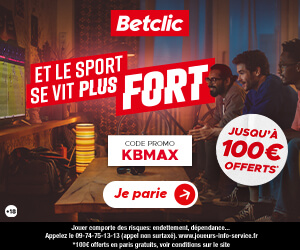 Code promo Betclic 2024 : 100€ de freebets avec le code KBMAX
