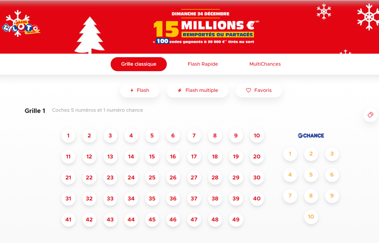 Super Loto de Noël : jusqu'à 15 millions d'euros à gagner le 24 décembre