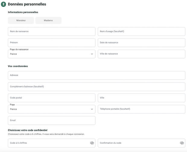 Renseignements personnels PMU