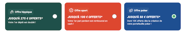 Bonus de bienvenue PMU