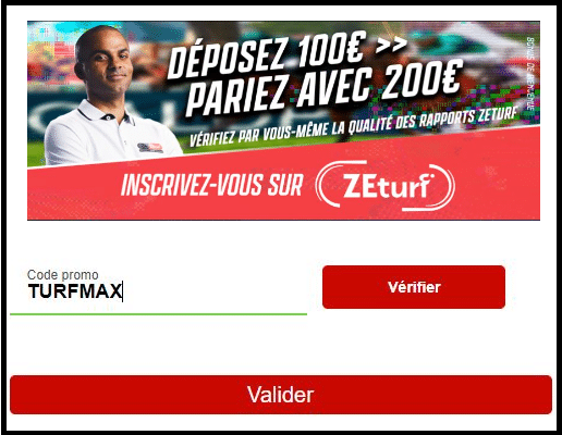 Code promo ZEturf TURFMAX: 250€ de bonus de bienvenue