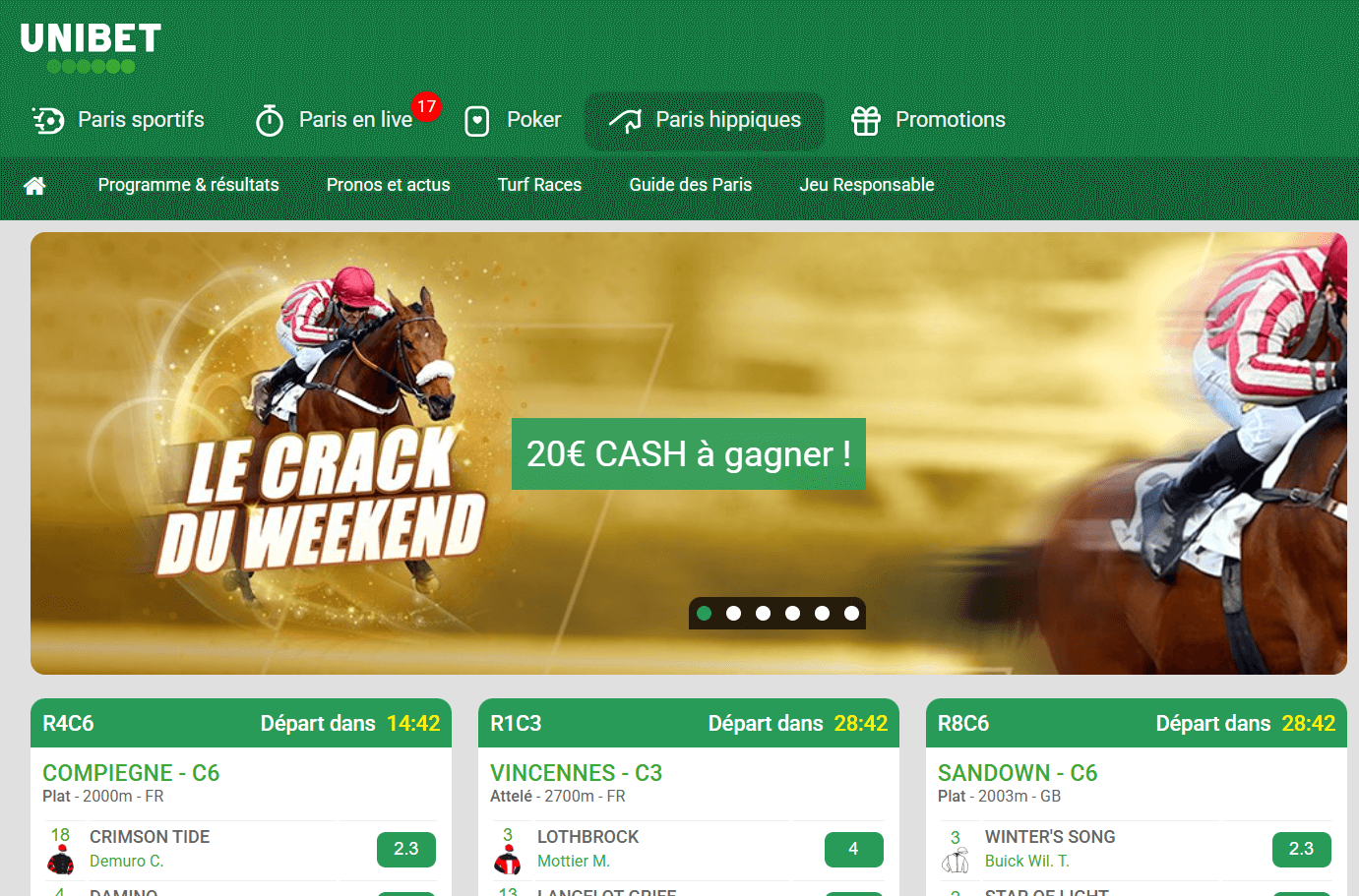 Unibet Turf : notre test du site de paris hippiques