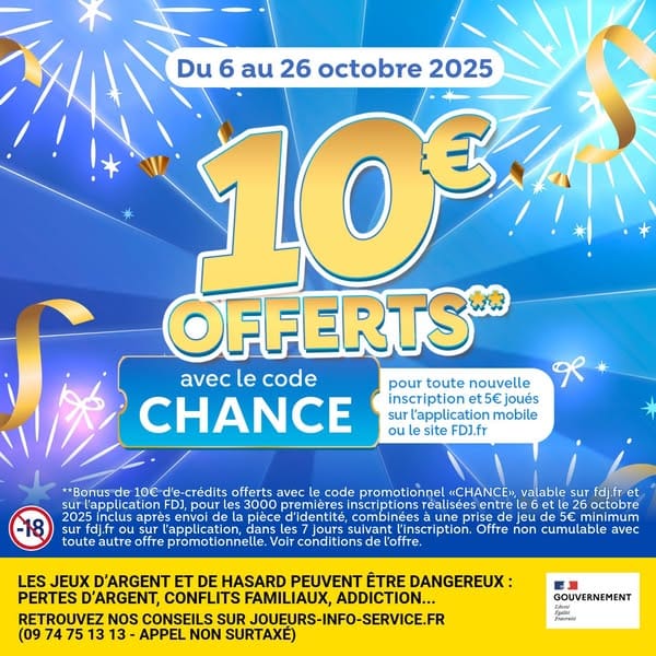 code promo fdj chance